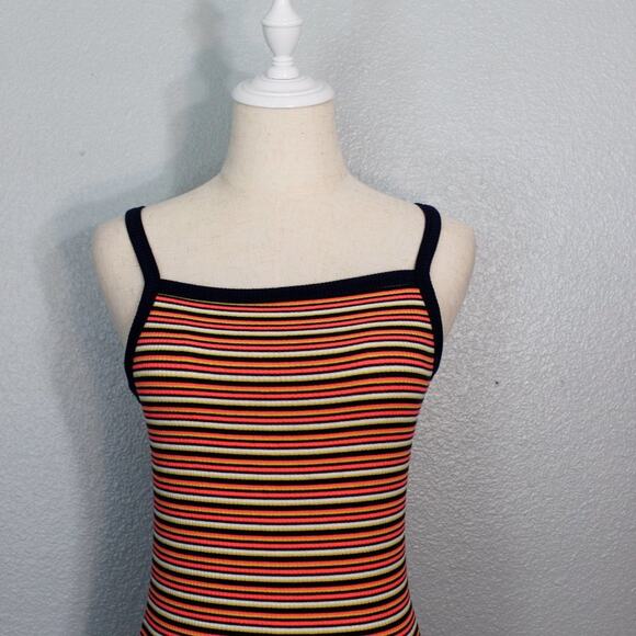 Eye Candy Striped Spaghetti Strap Spandex Blend Dress Size M - Picture 3 of 7